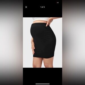 Shein Ribber Black Maternity Skort XL
